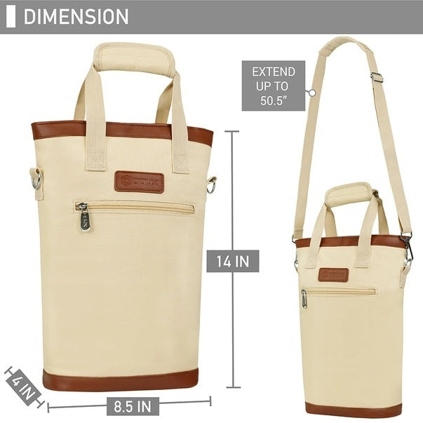 WINE TOTE - Beige